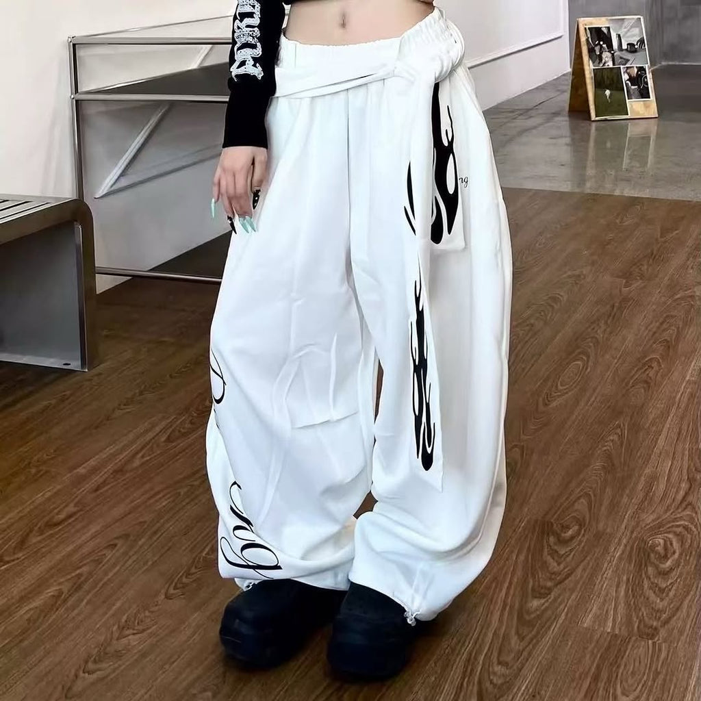Vintage Wide Leg Drawstring Pants