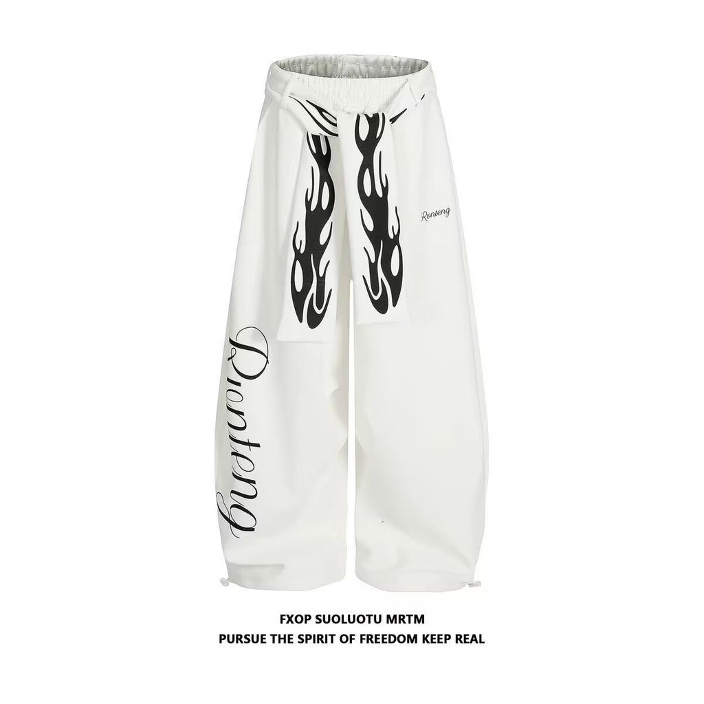 Vintage Wide Leg Drawstring Pants